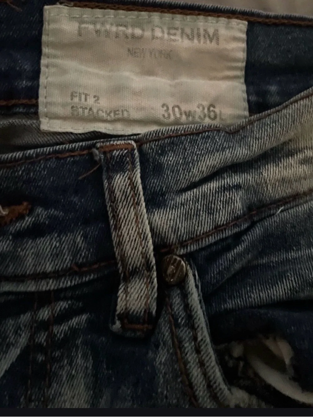 Twisted Men's Distressed Blue Straight Jeans